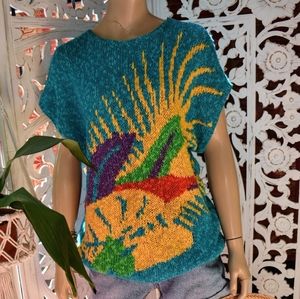 Vintage 80s hand knit sweater